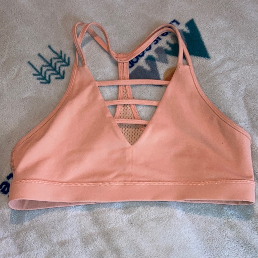 Zyia peach grid bra